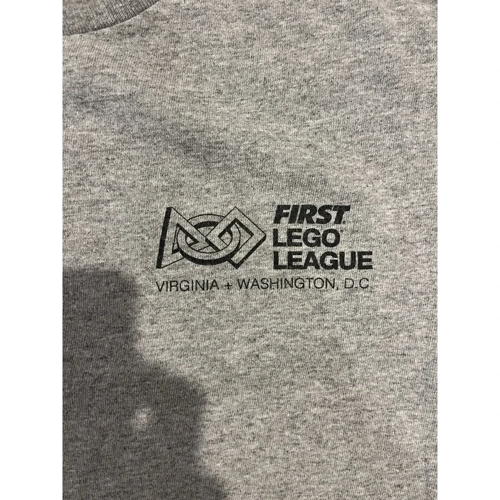 Vintage First Lego League Volunteer Shirt Mens Medium Toys Gray Short Sleeve - Picture 6 of 11